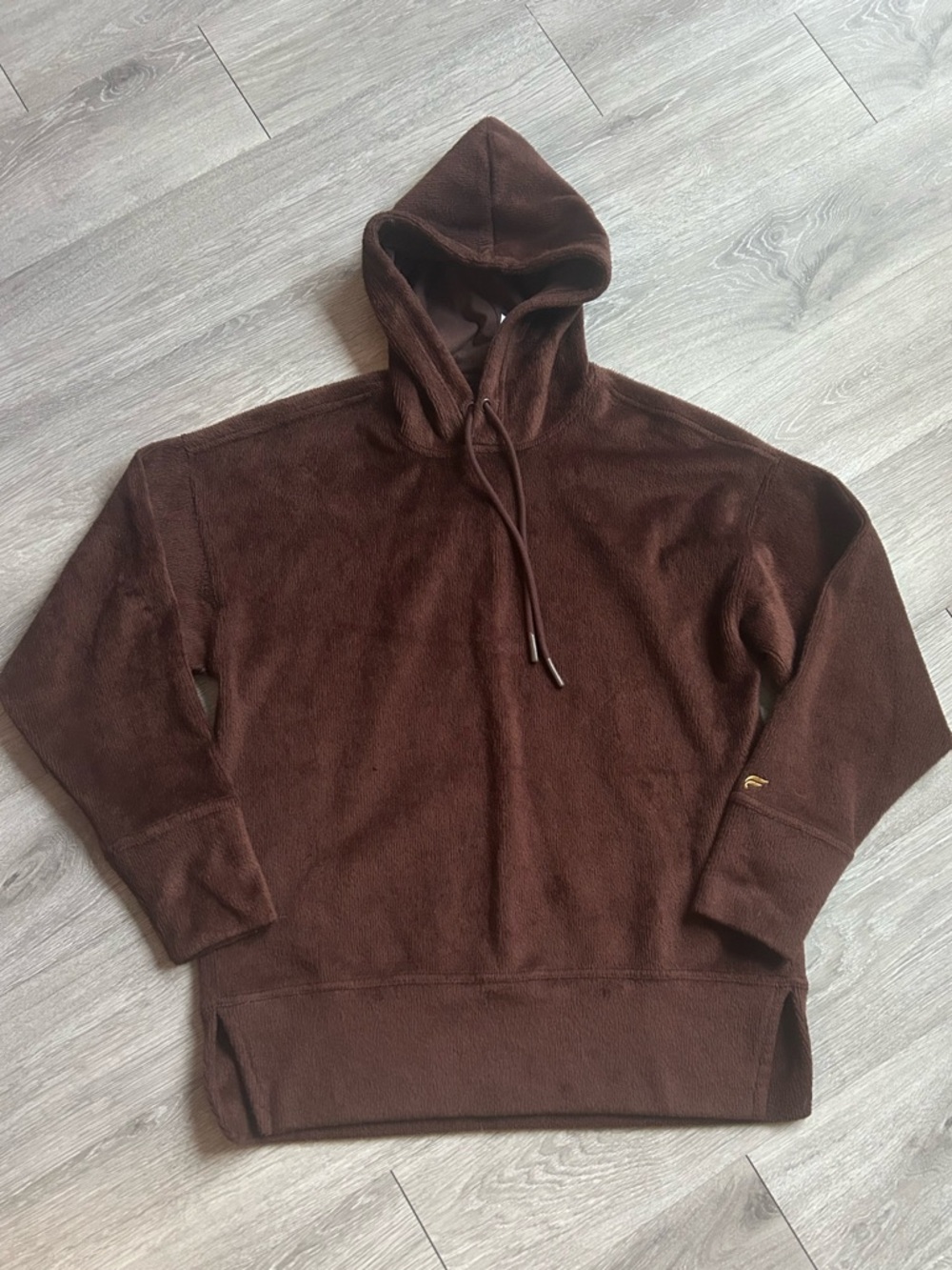 Fabletics Oversized Dark Brown Sherpa Hoodie Size XS